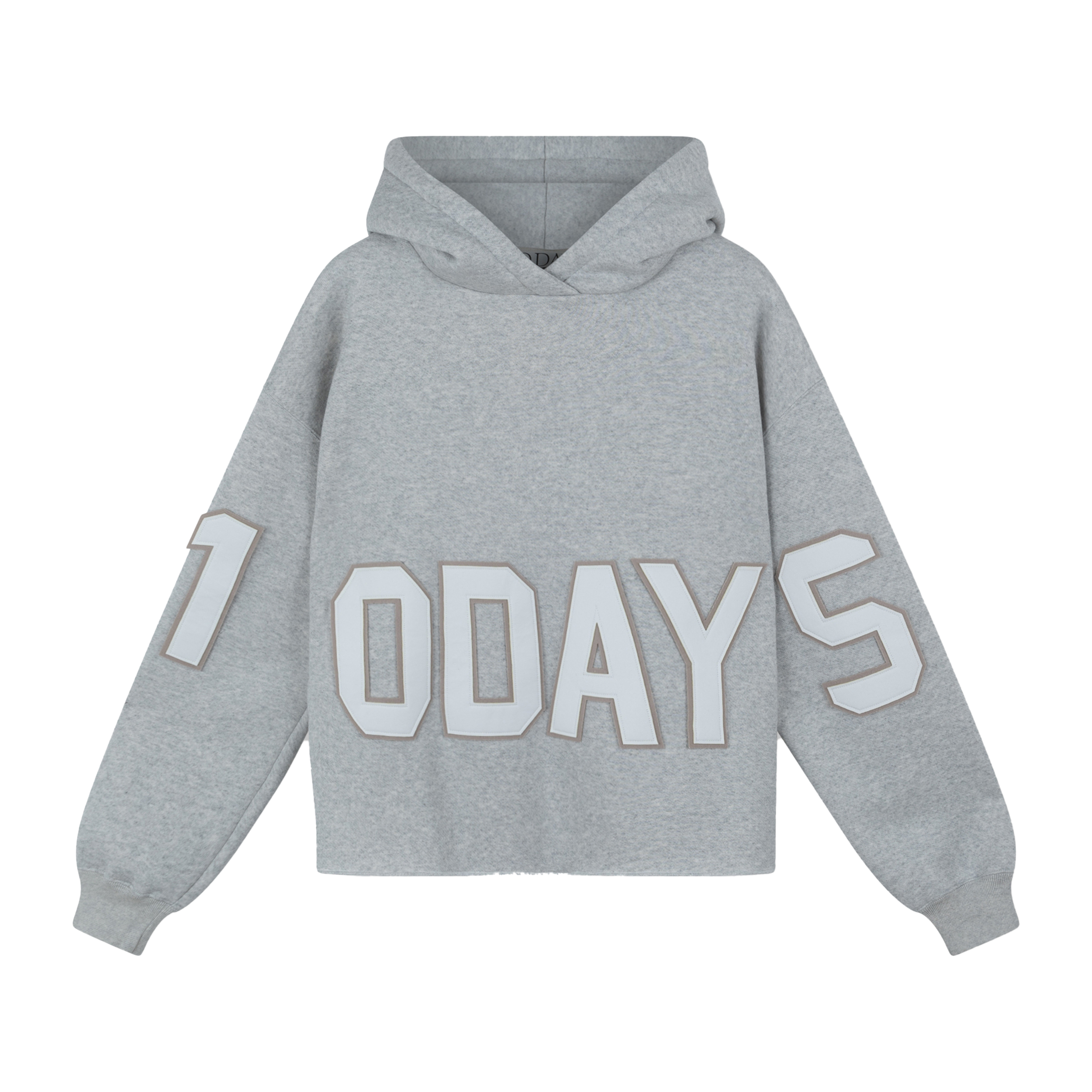 10DAYS Hoodie Logo Patch Light Grey Melee