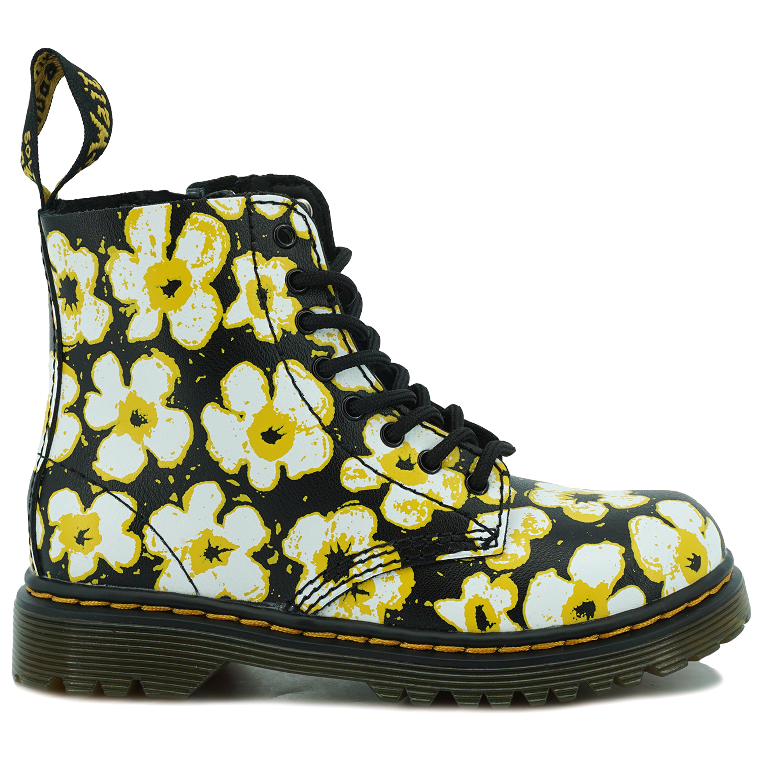 Dr. Martens 1460T Boot Floral Black/Yellow