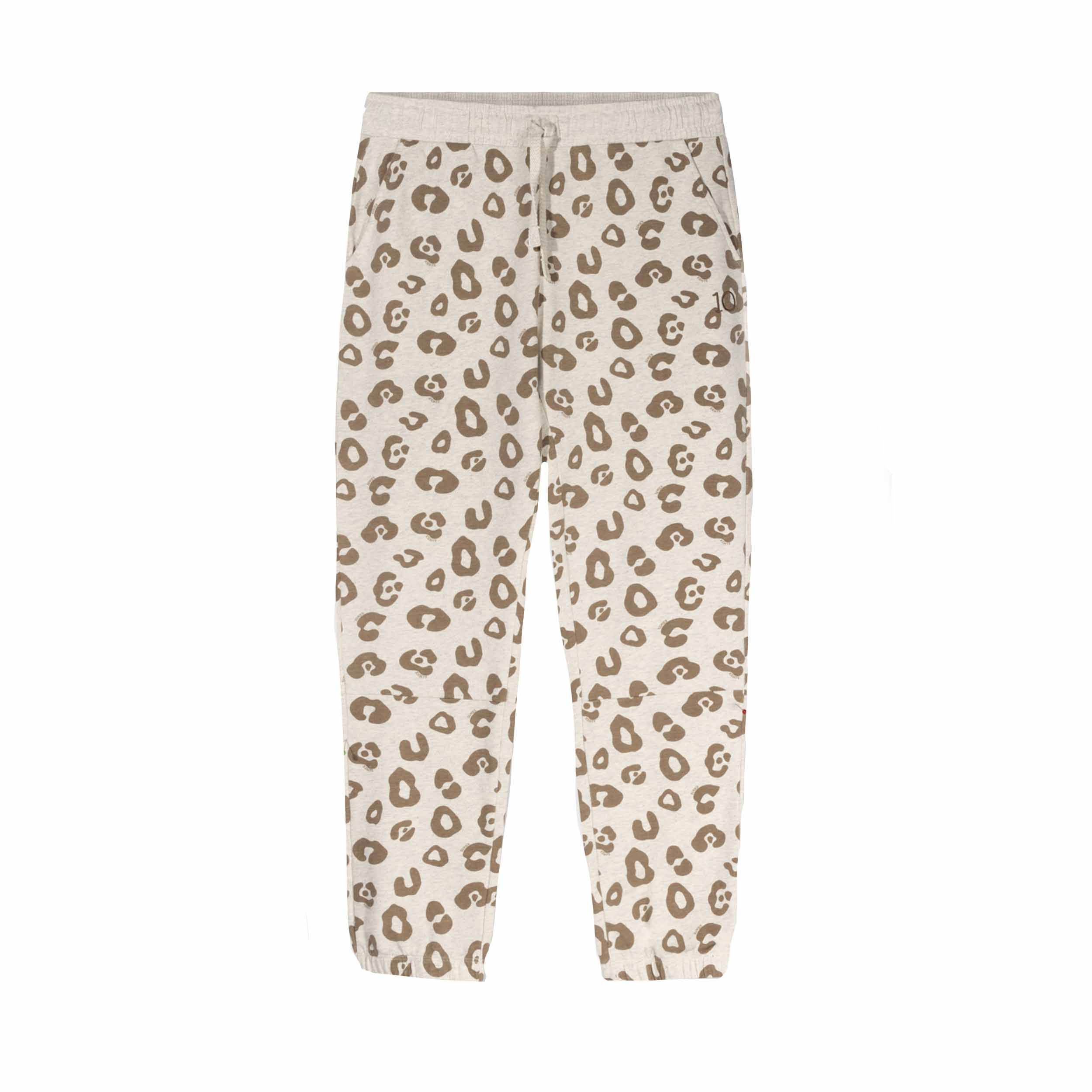 10DAYS Cropped Jogger Leopard Soft White Melee Long