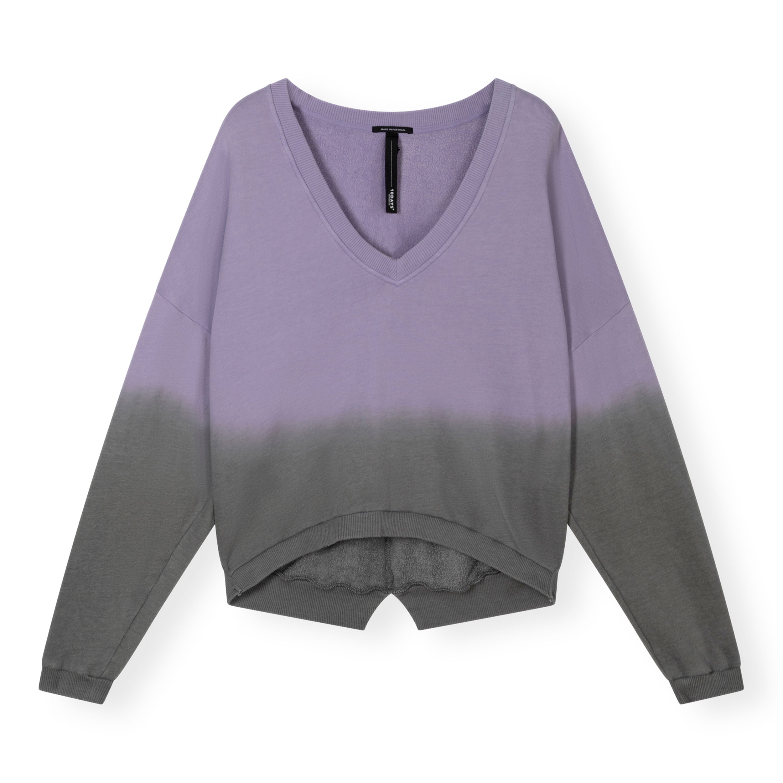 10Days sweater fleece dip dye lilac