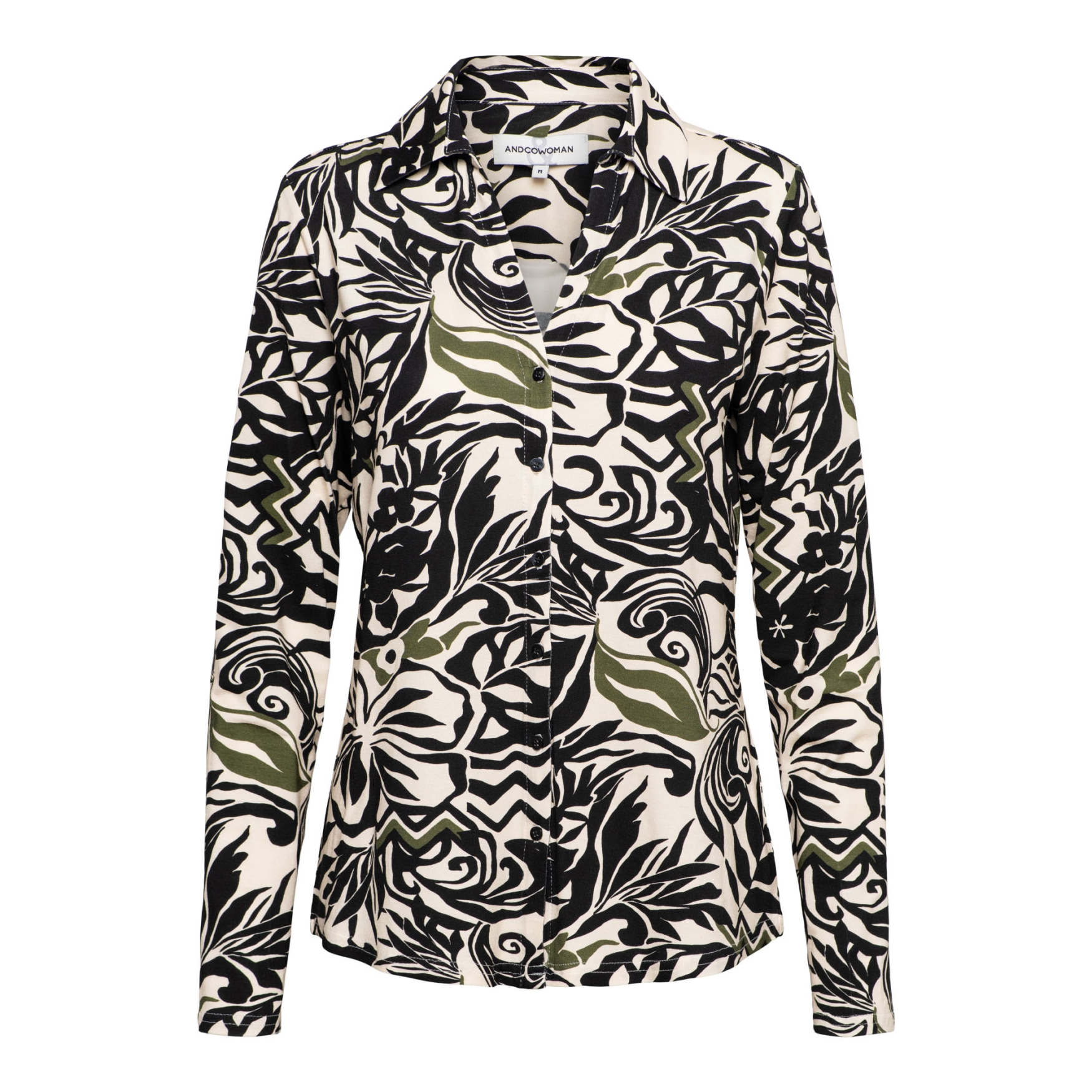 &Co BL355 Blouse Vayen Leaf Black Multi