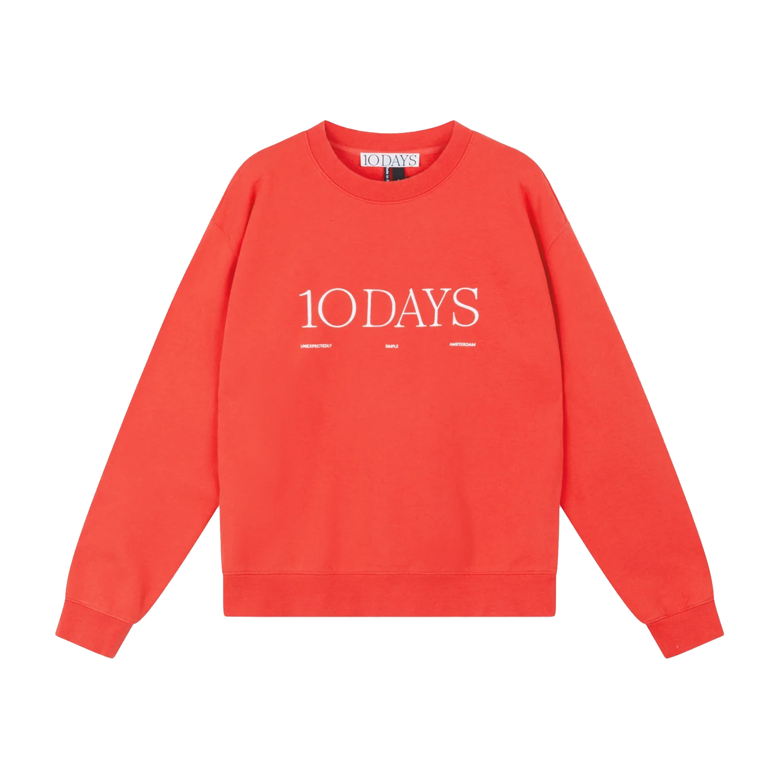 10DAYS Logo Sweater Coral Red