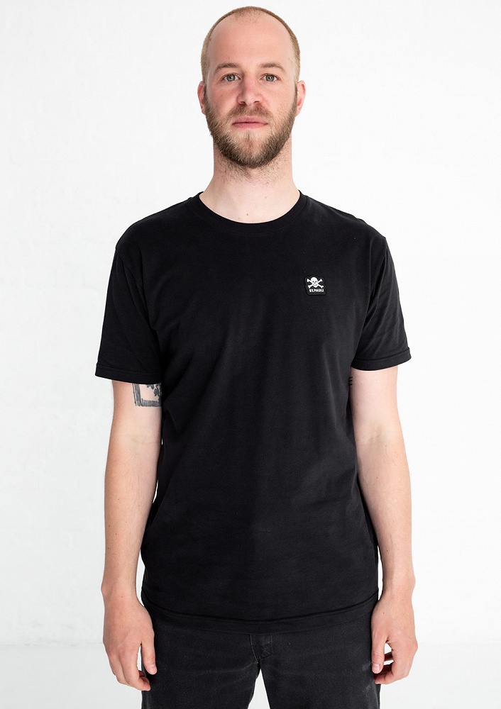 T-Shirt Basic Totenkopf zwart SP012018