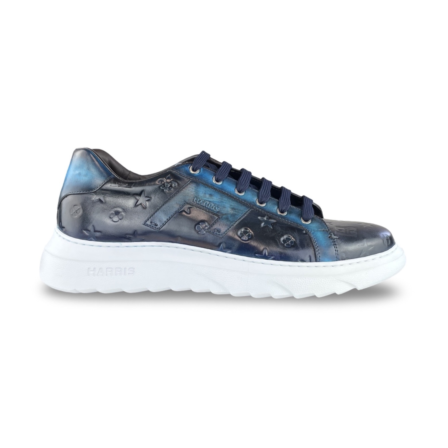 Harris Arthur3 Sneaker Spazzolato Blu