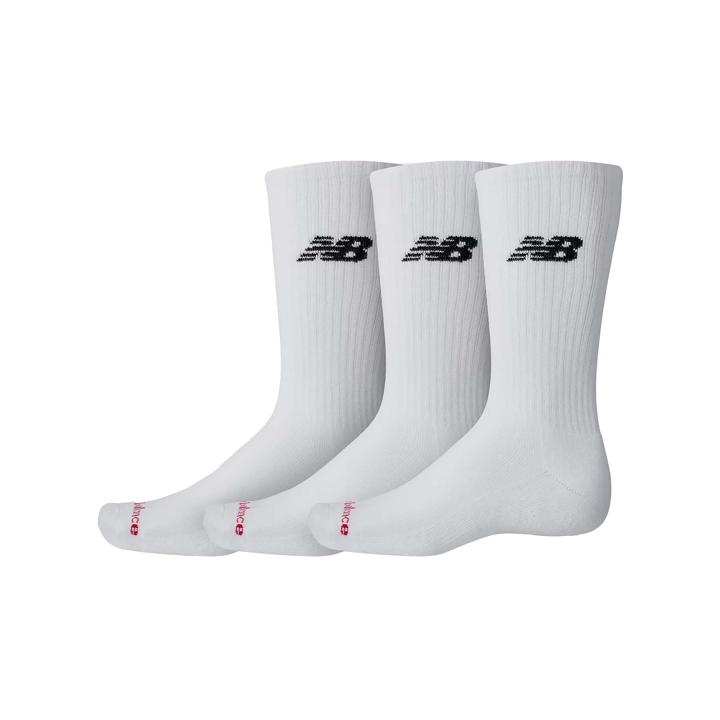 New Balance LAS51293 Sokken Everyday Crew 3 Pack White
