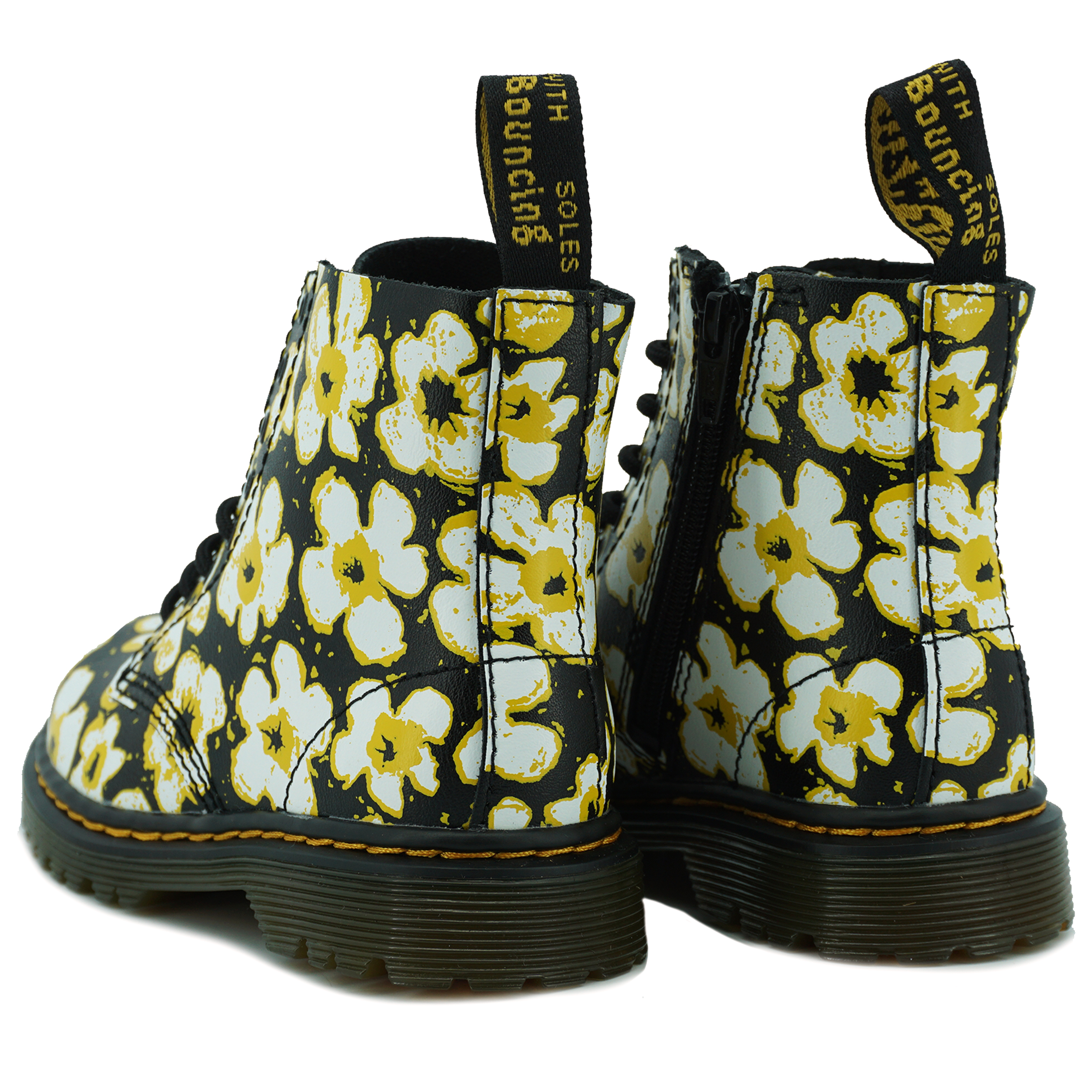 Dr. Martens 1460T Boot Floral Black/Yellow