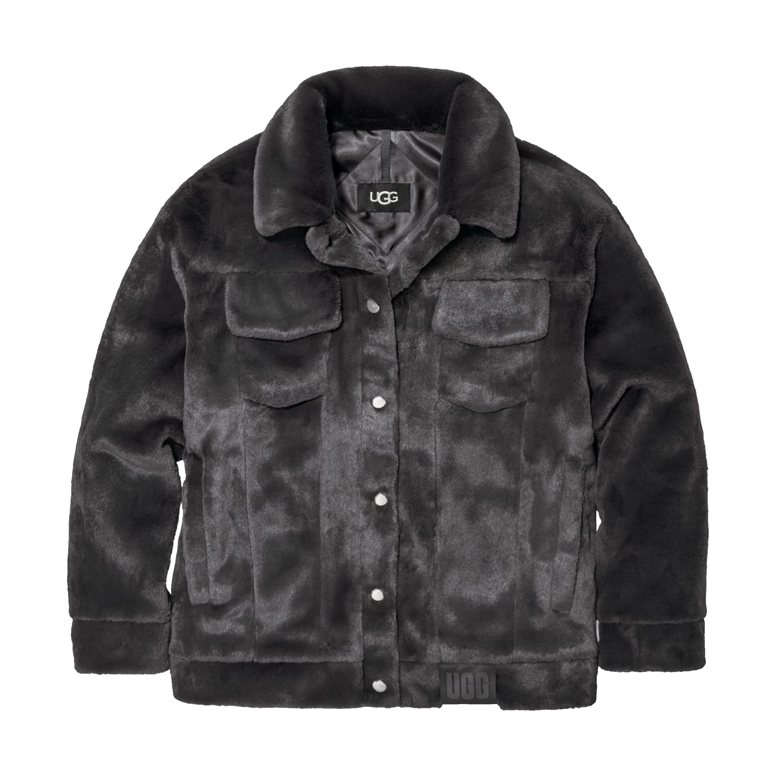 UGG 1147290 Frankie Faux Fur Trucker Ink Black