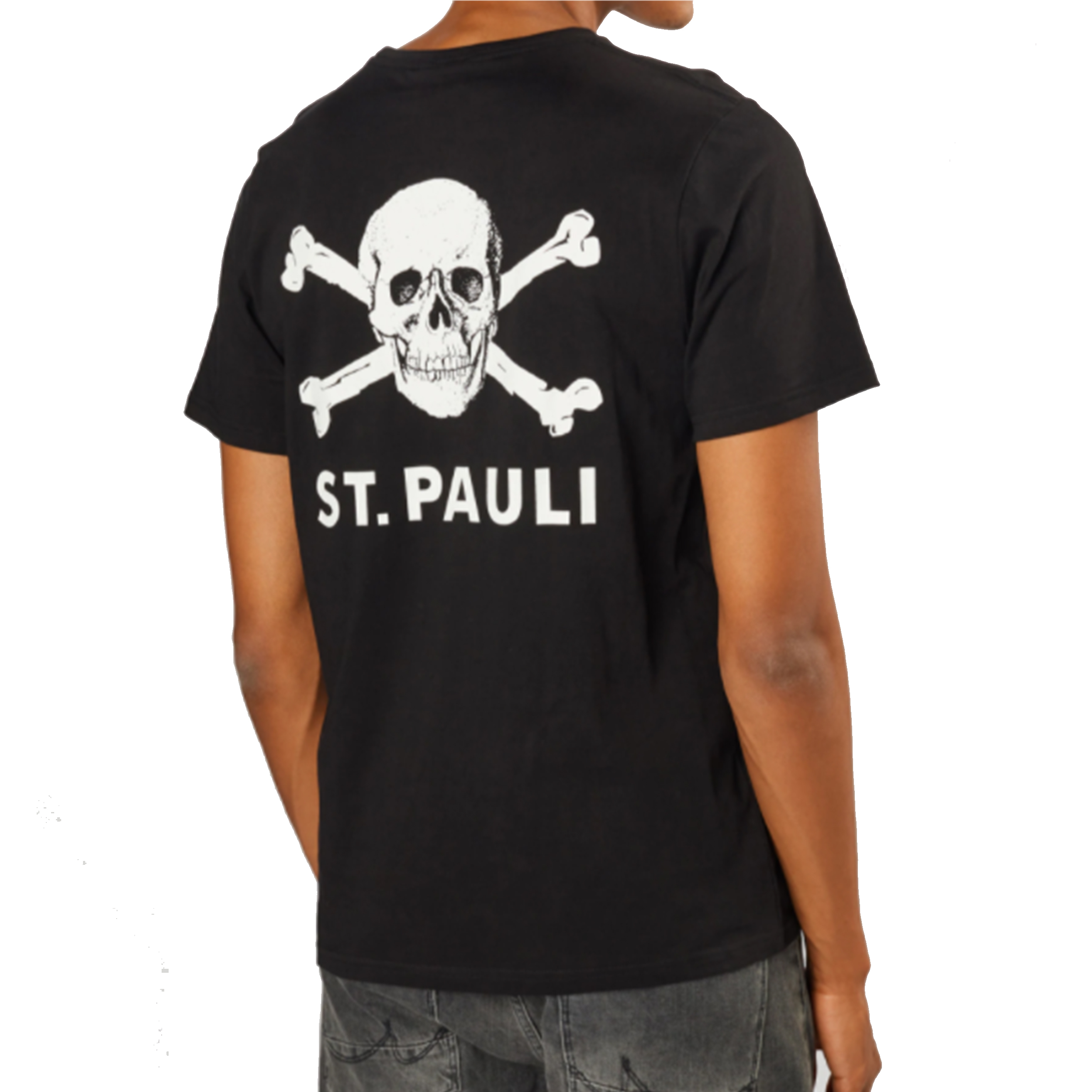 St. Pauli t-shirt  Totenkopf || zwart SP011801