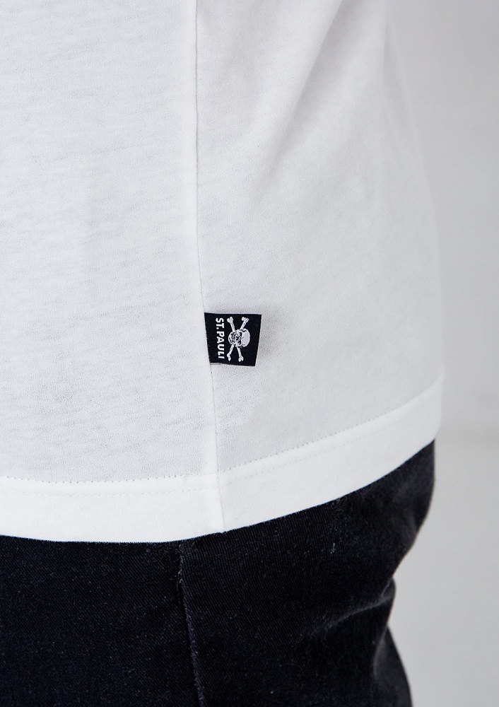 St. Pauli t-shirt basic logo wit SP012015