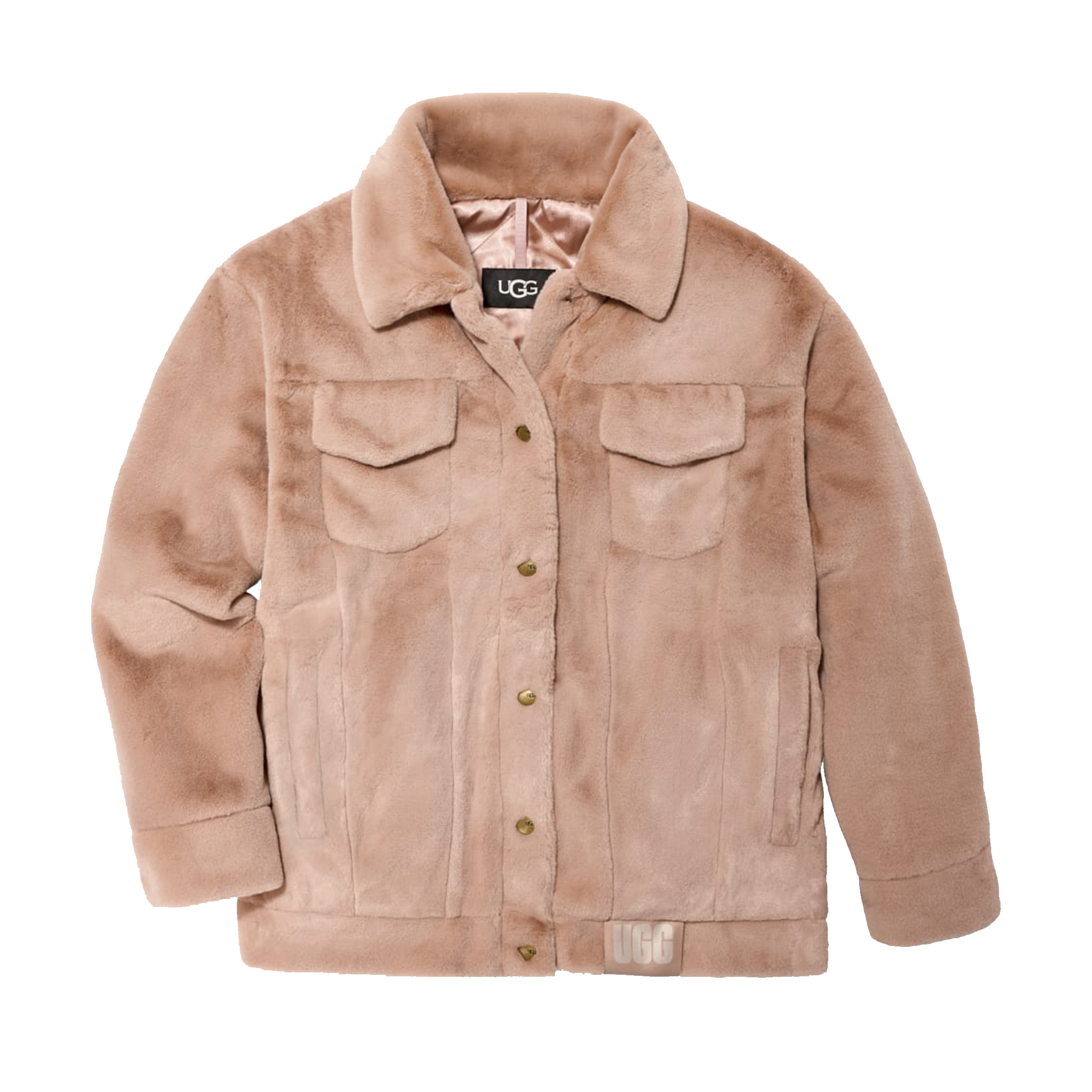 UGG 1147290 Frankie Faux Fur Trucker Tan Grey