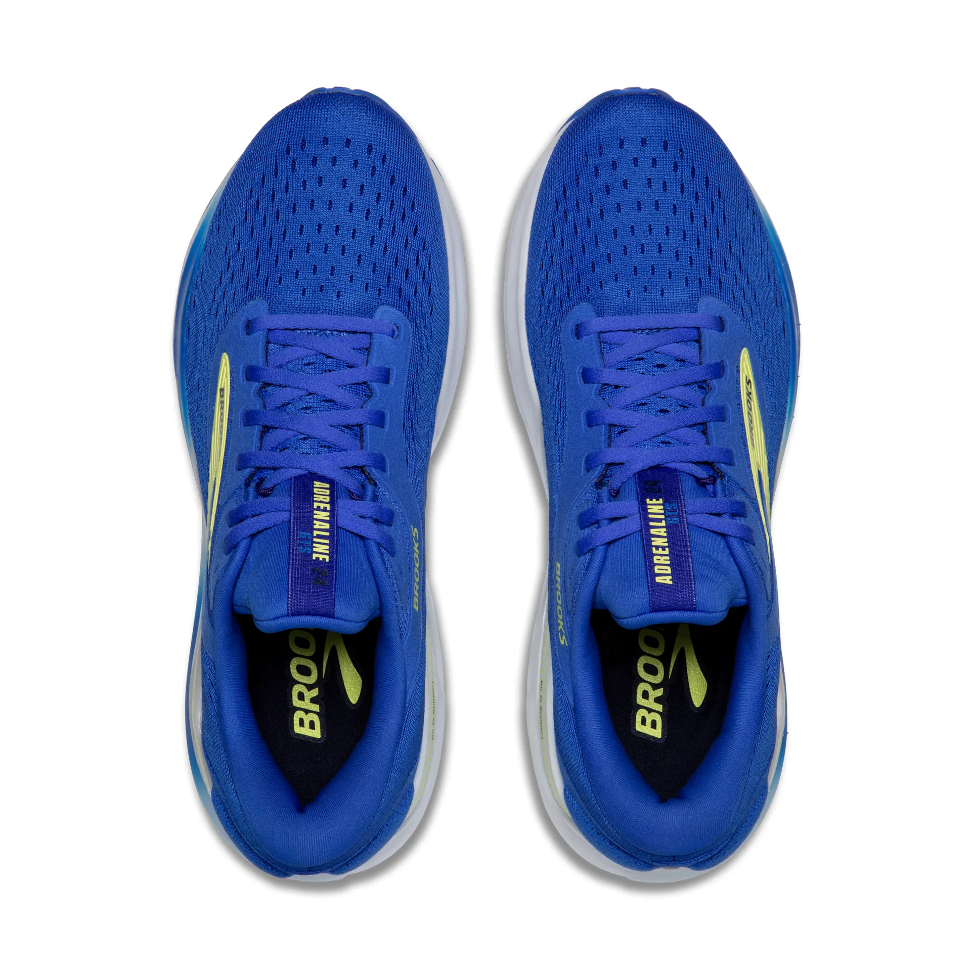 Brooks 110437 Adrenaline GTS 24 Men Cobalt/Neo Yellow/Peacoat Wide