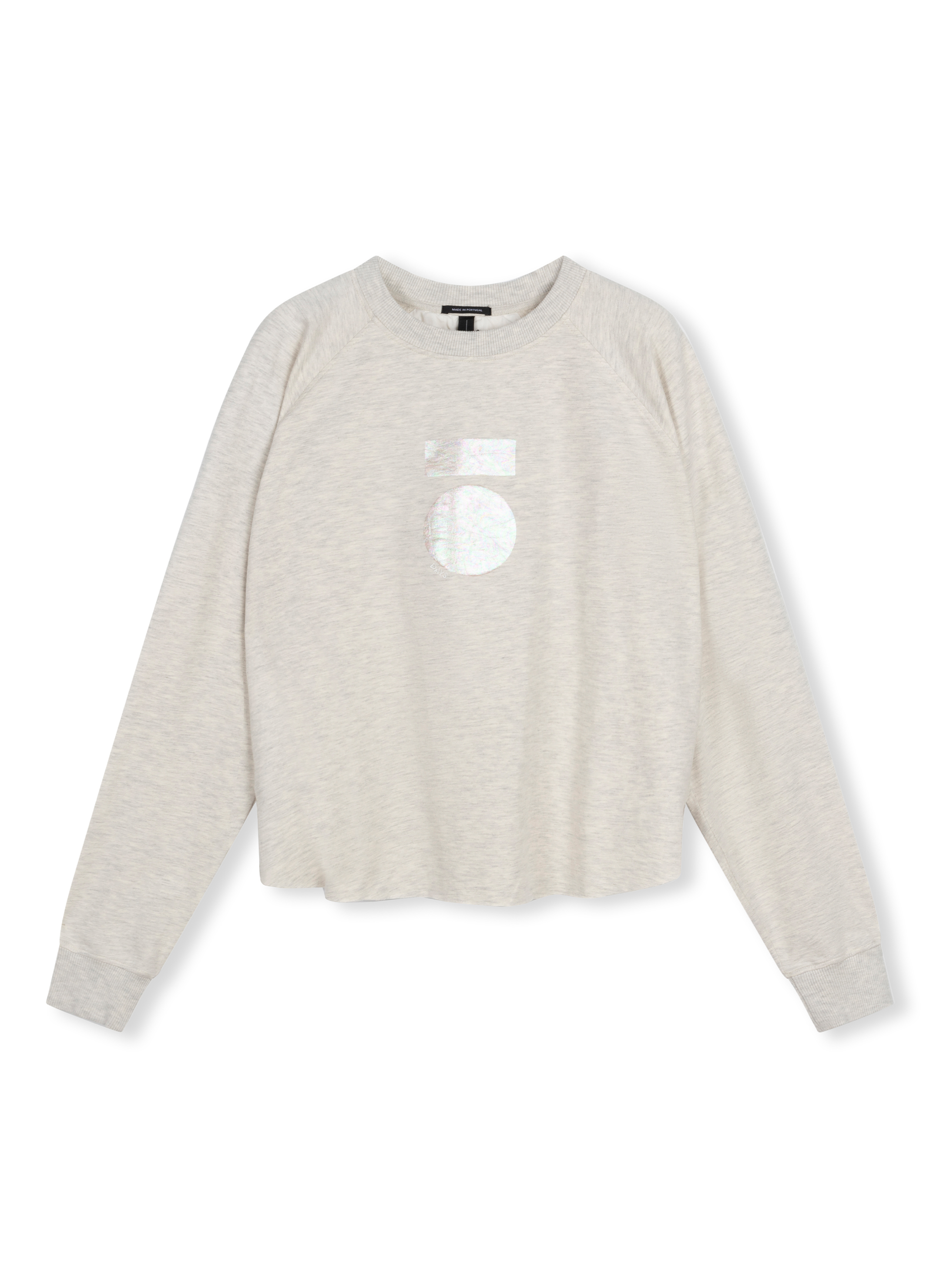 10Days cropped icon sweater soft white melee