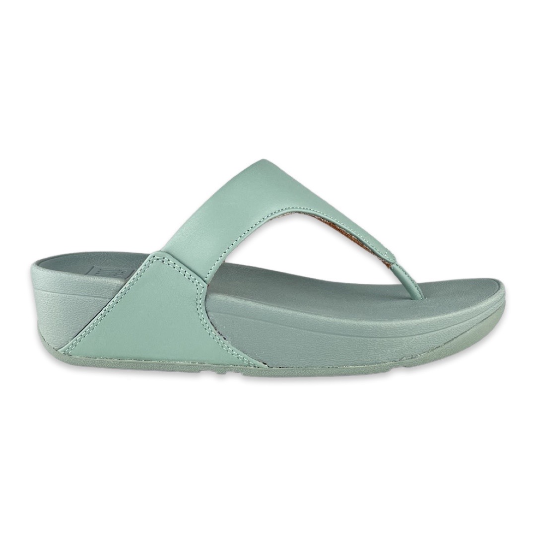 FitFlop Lulu Leather Toe-Post Cool Blue