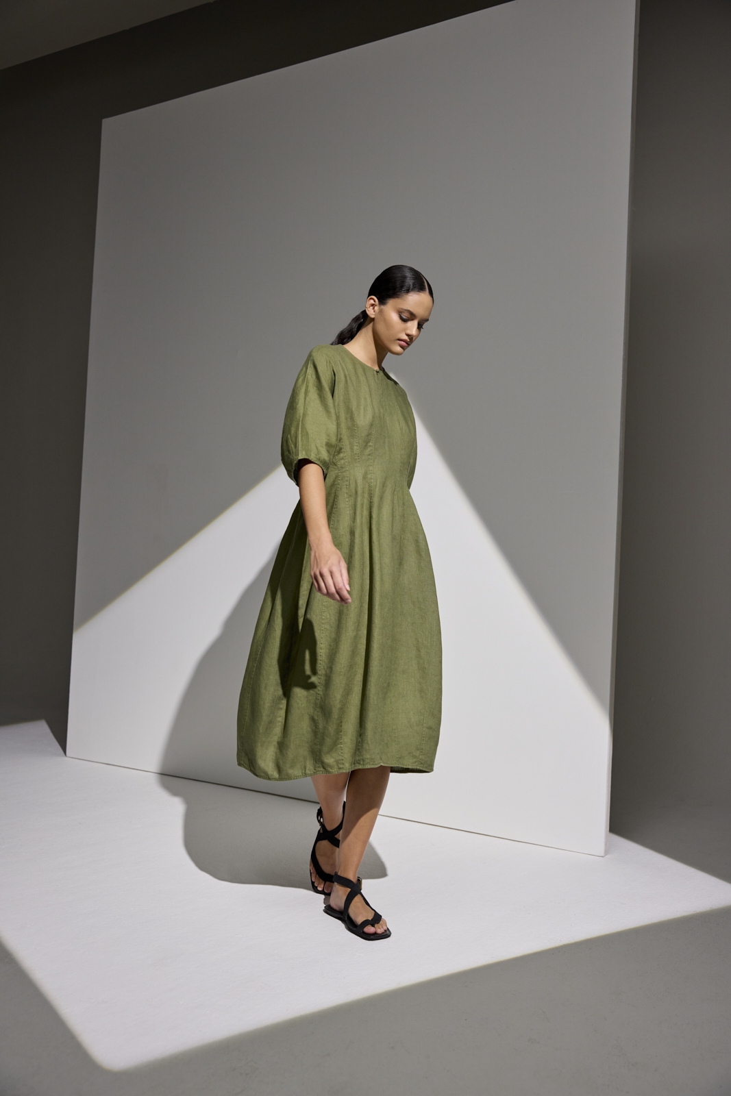 JcSophie G8114 Jurk Genevieve Army Green