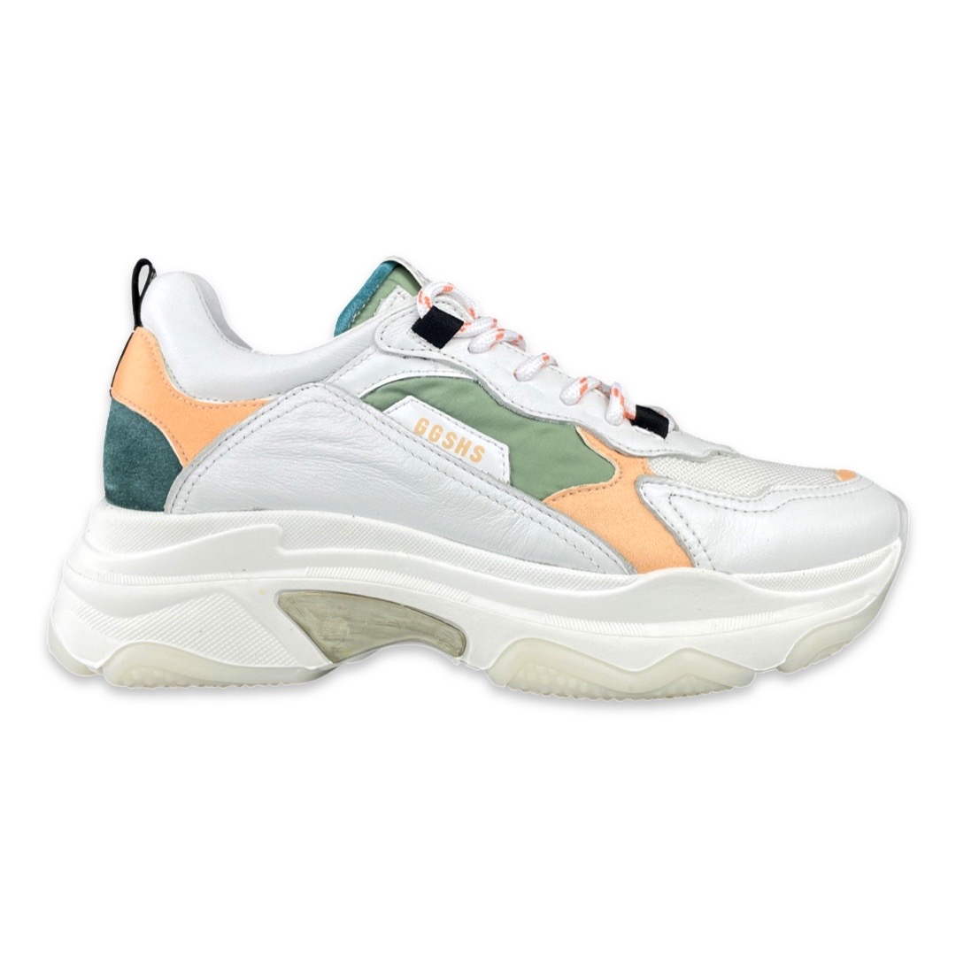 Giga 3880 Sneaker Wit/Oranje/Groen