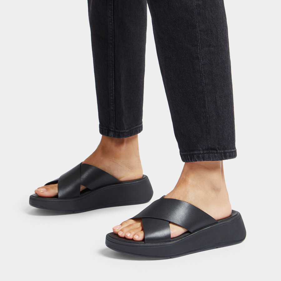 FitFlop FW5 Slipper F-Mode Flatform All Black