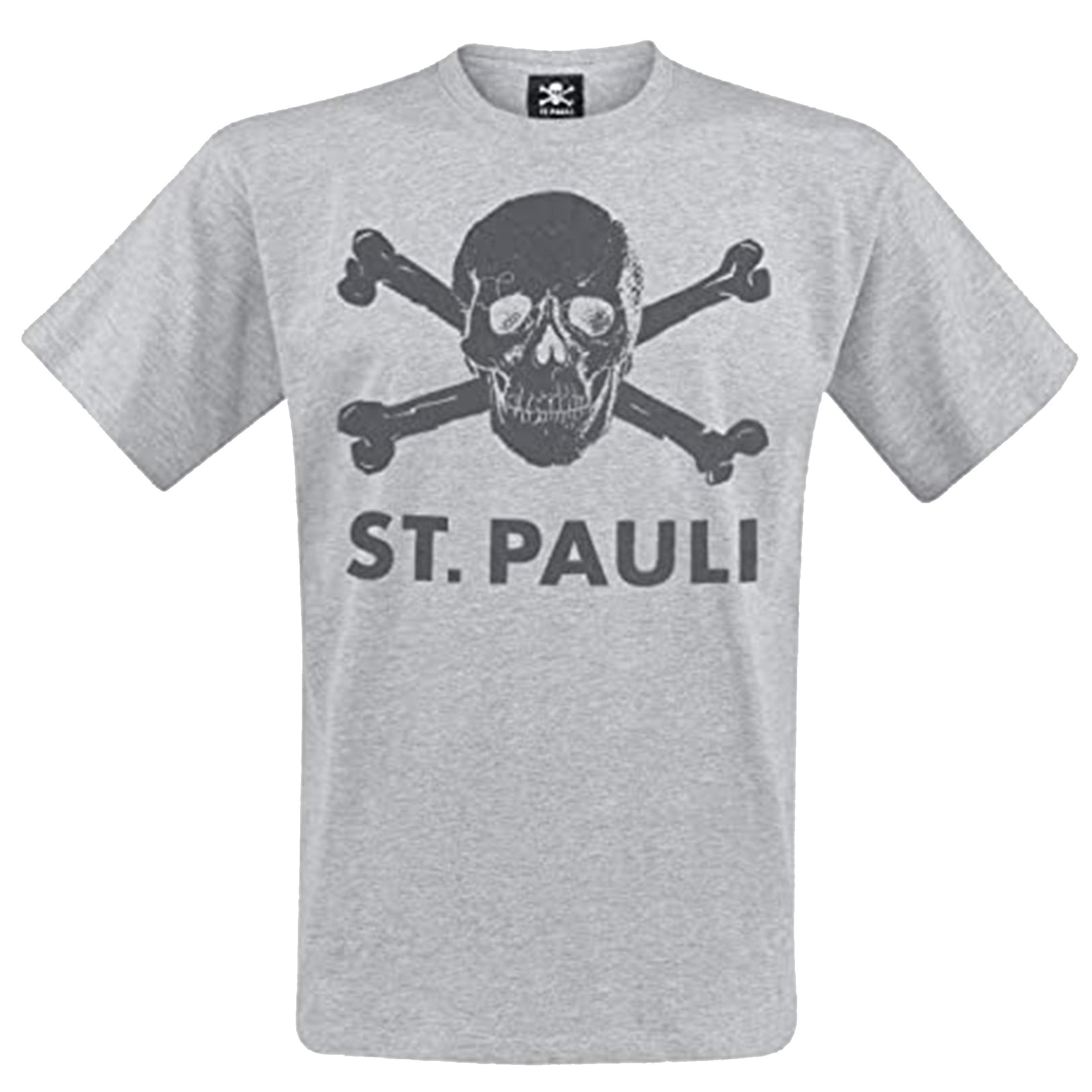 St. Pauli t-shirt Totenkopf grijs SP011803