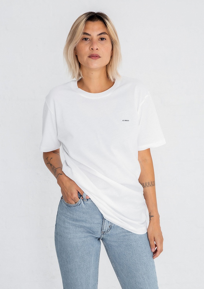 St. Pauli t-shirt basic logo wit SP012015