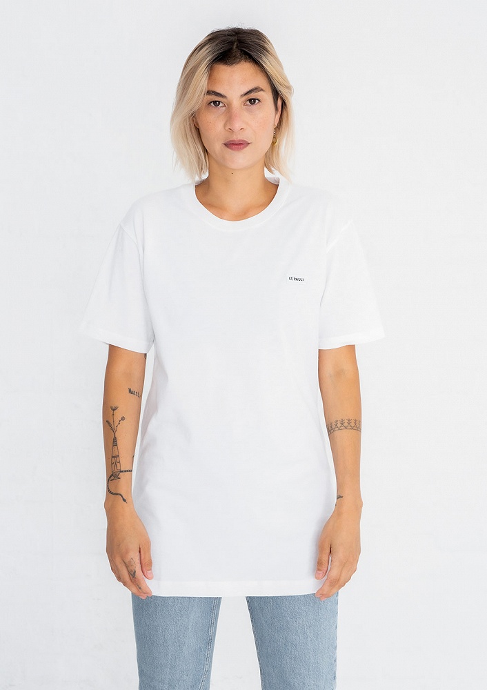 St. Pauli t-shirt basic logo wit SP012015