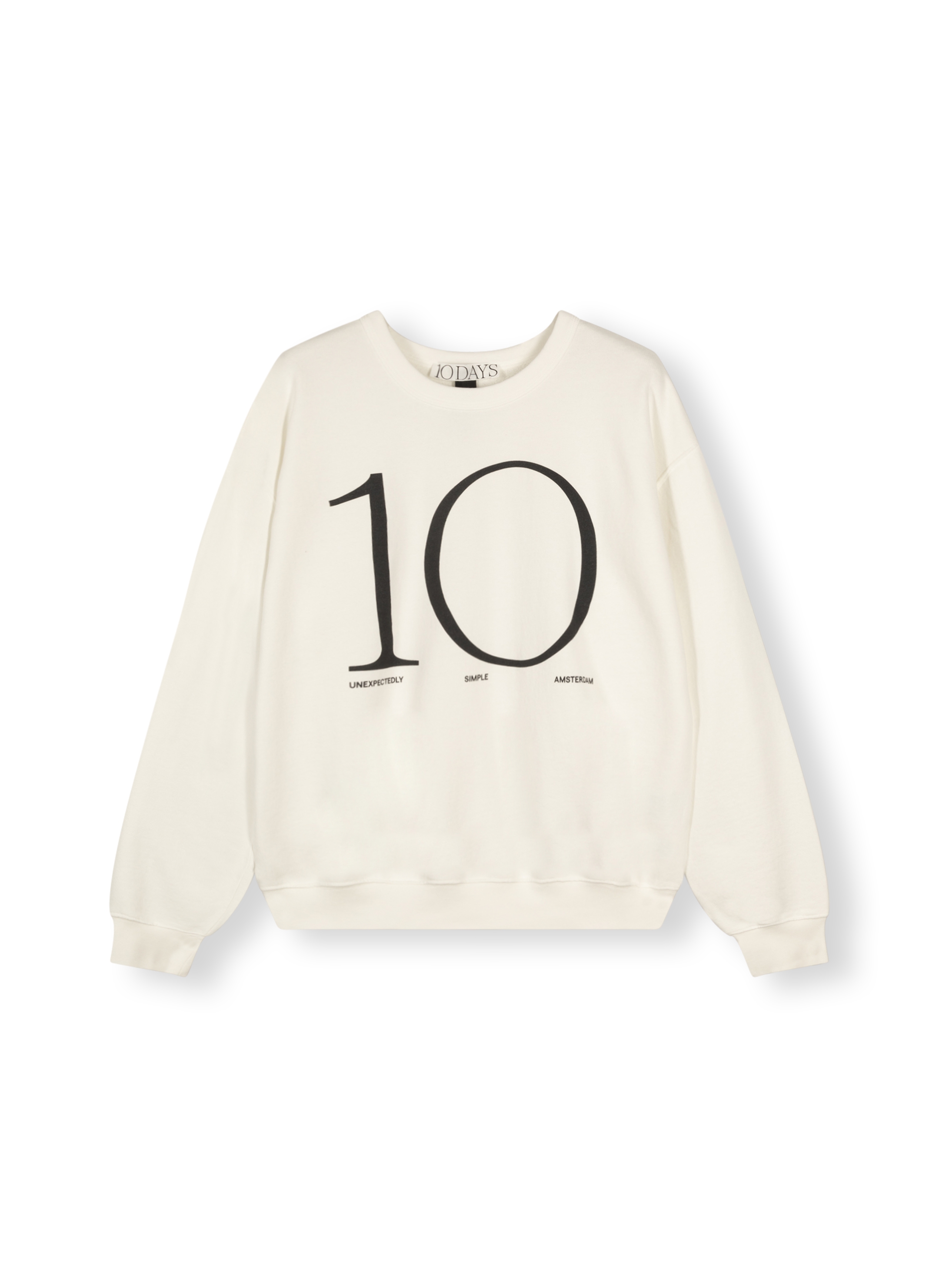 10DAYS Sweater Logo Ecru